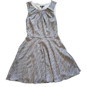 Express Black White Geo Print Skater Dress Size 4